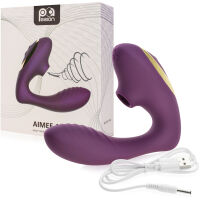 SAMONOSNÝ VIBRÁTOR PENETRÁTOR ŠTĚRBINKY S FUNKCÍ SÁNÍ INTENZIVNÍ MASTURBÁTOR PRO NI FIALOVÁ BARVA - 79471312 - 3