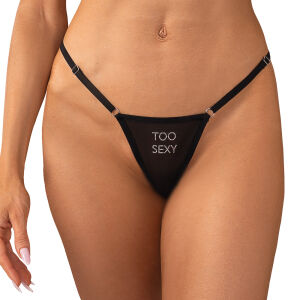 Obsessive Violami průhledné tanga s nápisem "Sexy" - 77716654