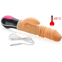 NAHŘÍVANÉ DILDO, ROTAČNĚ-POSUVNÝ VIBRÁTOR SE STIMULÁTOREM KLITORISU  - 70484027 - 6