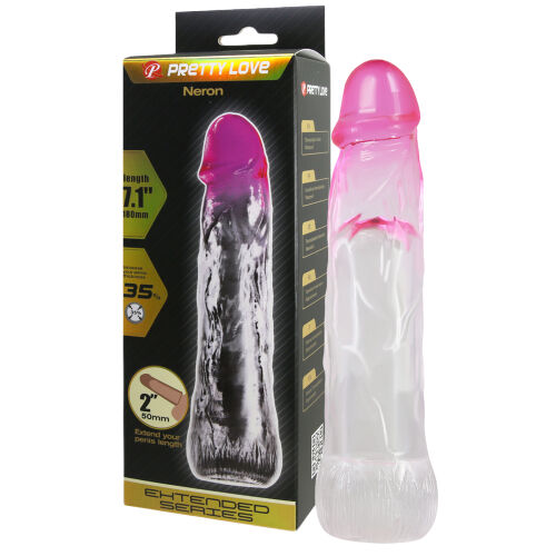 Průhledný návlek na penis pro zvětšení + 5 cm - 70191499