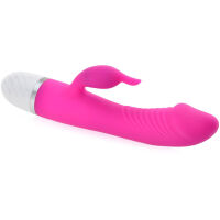 VROUBKOVANÝ VIBRÁTOR SE STIMULÁTOREM KLITORISU  - 76394056 - 2