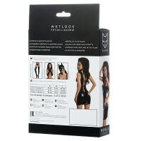 Černé šněrovací šaty Glossy Wetlook Michelle - 70040680 - 6