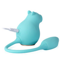 Vibrující křeček s sacím masérem 100 funkcí modrý - 72947060 - 3