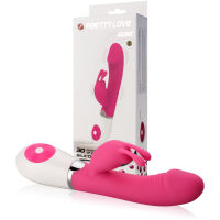 DVOJITÝ SILIKONOVÝ VIBRÁTOR S KRÁLÍČKEM – PRETTY LOVE ”GENE” - LBB 014224 - 4