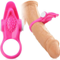 KROUŽEK S MASAŽÉREM KLITORISU RING NA PENIS S VIBRUJÍCÍM JAZÝČKEM  – 74316217 - 3