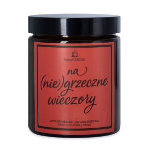 Sójová svíčka s nápisem "Na nezbedné večery" pro páry - 73835288