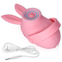 Růžový králíček mini masér celého těla masturbátor pro ženy - 79186214 - 2