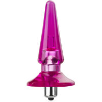 Růžový anální kolík s vibracemi, gelový plug 7 vibrací – 70644032 - 4