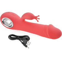 SILIKONOVÝ VIBRÁTOR SE STIMULÁTOREM KLITORISU VODĚODOLNÝ MASAŽÉR - 7 SEX FUNKCÍ + 2 VIBRAČNÍ SYSTÉMY - 71901310 - 2