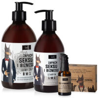 Veganská sada pro muže DOBERMAN gel + mýdlo + šampon + olej - 76225120 - 7