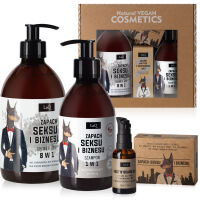 Veganská sada pro muže DOBERMAN gel + mýdlo + šampon + olej - 76225120 - 2