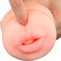 Měkké realistické rty a hluboké hrdlo v plechovce Cream Ale masturbátor - 78692141 - 4