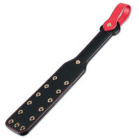 Rebellion dvojitá kožená packa BDSM s ozdobnými nýtky 38 cm - 75976761 - 8