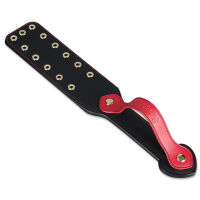 Rebellion dvojitá kožená packa BDSM s ozdobnými nýtky 38 cm - 75976761 - 7