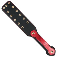 Rebellion dvojitá kožená packa BDSM s ozdobnými nýtky 38 cm - 75976761 - 5