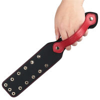 Rebellion dvojitá kožená packa BDSM s ozdobnými nýtky 38 cm - 75976761 - 4