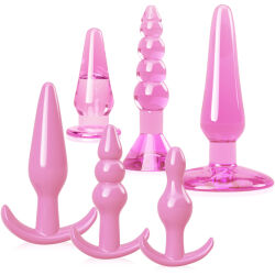 SADA ANÁLNÍCH KOLÍKŮ 6 KS KOLÍKY DO ANUSU ANAL PLUB S ÚCHYTEM  - 73134614