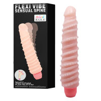 Tělový pružný vibrátor se stimulačními výstupky 20 cm - 72519499 - 2