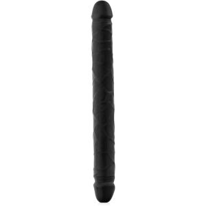 DOUBLE DONG DVOJITÝ PENIS DVOUSTRANNÉ DILDO KE DVOJITÉ PENETRACI ČERNÁ BARVA- 70884266