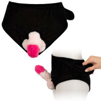 Kalhotky s plyšovým nafukovacím penisem vtipný dárek - 78361430 - 5