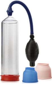 PUMPA ZVĚTŠUJÍCÍ PENIS - 3 TĚSNÍCÍ MANŽETY O RŮZNÝCH VELIKOSTECH  - 79666920