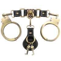 Rebellion zlatá pouta BDSM s koženými prvky a klíčky - 79453188 - 4