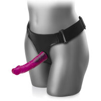 STRAP-ON GELOVÝ PLNÝ ELASTICKÝ PENIS KOŽENÁ TANGA NASTAVITELNÝ PÁS - 71787008  - 3