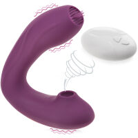 SAMONOSNÝ VIBRÁTOR S FUNKCÍ SÁNÍ A POHYBLIVÝM AZÝČKEM - 10 FUNKCÍ + DÁLKOVÝ OVLADAČ  - 73661529 - 5