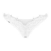 Obsessive Arrowel bílé otevřené tanga s krajkou a regulací - 79914357 - 4