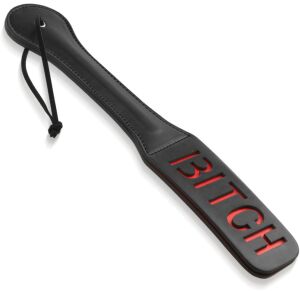 PEVNÁ PLÁCAČKA S NÁPISEM K PŘÍJEMNÉMU SPANKINGU BDSM  - 53665296