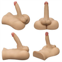 Realistický masturbátor anální otvor + penis 18,5 cm unisex - 76734528 - 2