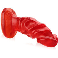 ČERVENÝ GELOVÝ ANÁLNÍ KOLÍK VE TVARU PENISU- LBB 017003 - 2