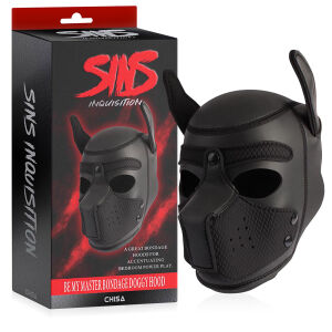 Kožená maska psa pro BDSM sezení a hraní scén - 71167820