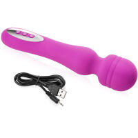 VODĚODOLNÝ VIBRÁTOR, SILNÝ EROTICKÝ MASAŽÉR, 12 SEX FUNKCÍ VIBRACÍ A PULSACÍ ŠVESTKOVÁ BARVA - 70085933 - 2