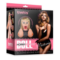 Realistická sex panna blondýnka 152 cm silikonový prsa + 3 otvory - 71247683 - 4