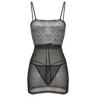 Černo-zlatá košilka se stringy Dkaren Emi - 77278839 - 3