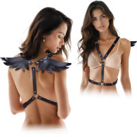 Kožený postroj s křídly BDSM kostým - 78221122 - 3