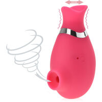 VZDUCHOVÝ MASAŽÉR KLITORISU S POHYBLIVÝM JAZÝČKEM - 5 FUNKCÍ SÁNÍ A VIBRACÍ - 70417980 - 2