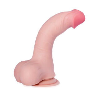 Realistické elastické umělé dildo 20 cm - 77987076