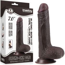 SUPER REALISTICKÉ DILDO S KLOUZAJÍCÍ KŮŽÍ A POHYBLIVÝM JÁDREM PENIS NA PŘÍSAVCE - 72499423