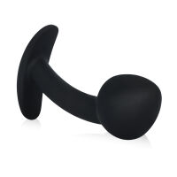 Silikonový zahnutý anální kolík s rukojetí 8,6 cm - 78756002 - 2