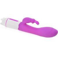 SUPER ELASTICKÝ ORGASOVÝ VIBRÁTOR S KRÁLÍČKEM NA KLITORIS - 36 FUNKCÍ + 2 SYSTÉMY FIALOVÁ BARVA - 73869774 - 2