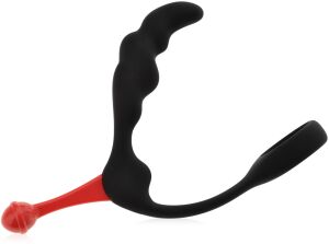 ANATOMICKÝ MASAŽÉR PROSTATY S EREKČNÍM KROUŽKEM NA PENIS  - 79955929