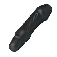 Černý silikonový minivibrátor na baterie 10 funkcí - 79218008 - 2