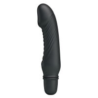 Černý silikonový minivibrátor na baterie 10 funkcí - 79218008 - 7
