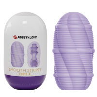 Elastický gelový masturbátor s pruhy pro muže 9 cm - 77700254 - 4