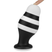 Velký černobílý anální kolík s přísavkou 7,2 cm - 75055683 - 6