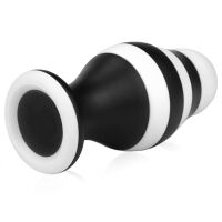 Velký černobílý anální kolík s přísavkou 7,2 cm - 75055683 - 5
