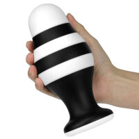 Velký černobílý anální kolík s přísavkou 7,2 cm - 75055683 - 4