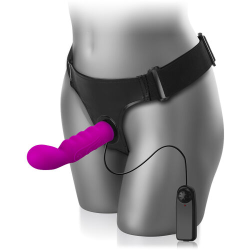 SILIKONOVÝ STRAP ON S VIBRACEMI - LBB 022041